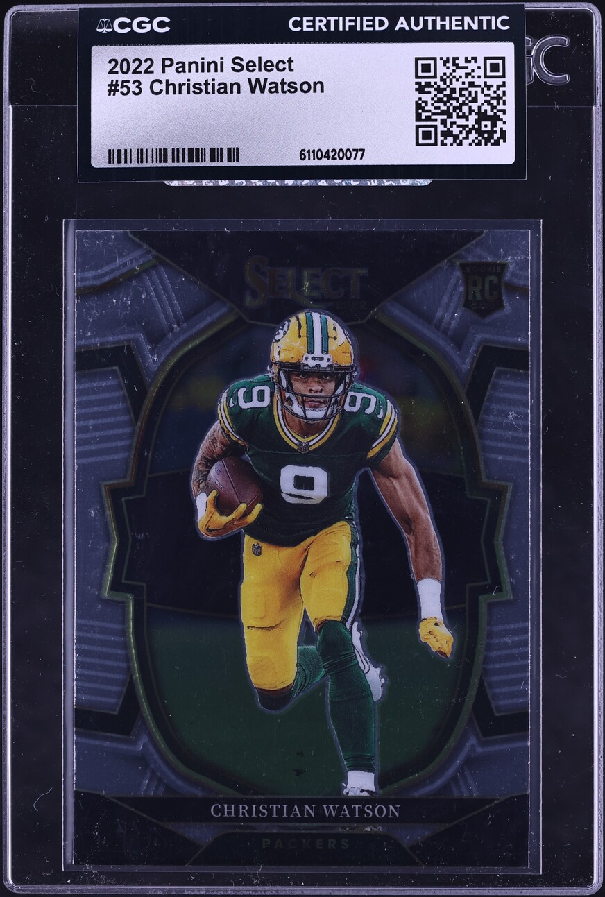 2022 Select Concourse Christian Watson ROOKIE #53 CGC AUTH