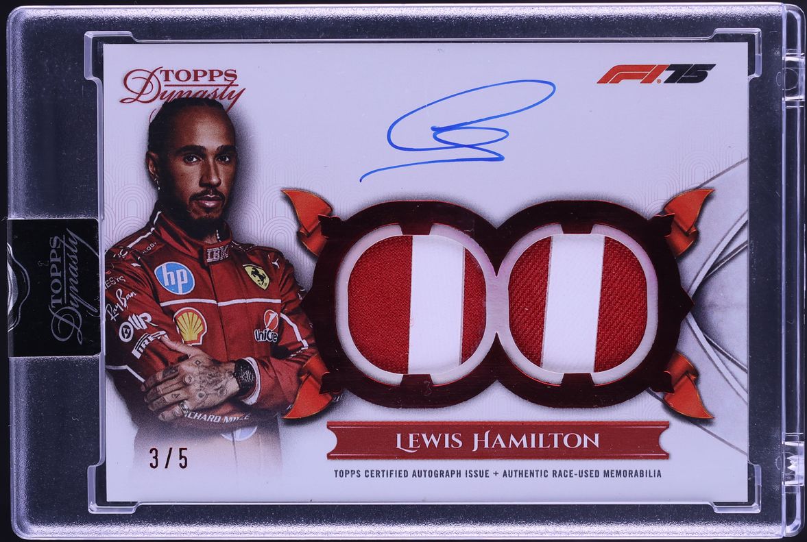 2025 Topps Dynasty Formula 1 F1 Dual Red Lewis Hamilton PATCH AUTO /5 #SDDRA-LHA