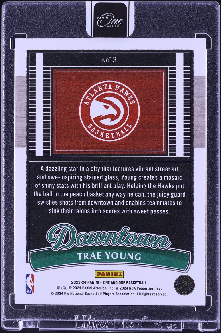 2023 Panini One And One Downtown Trae Young #3