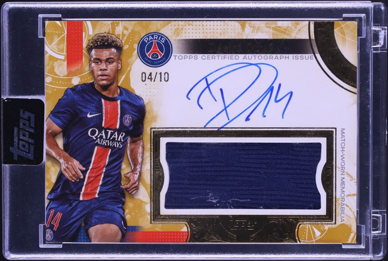2024 Topps Exhibition Paris Saint-Germain Gold Desire Doue PATCH