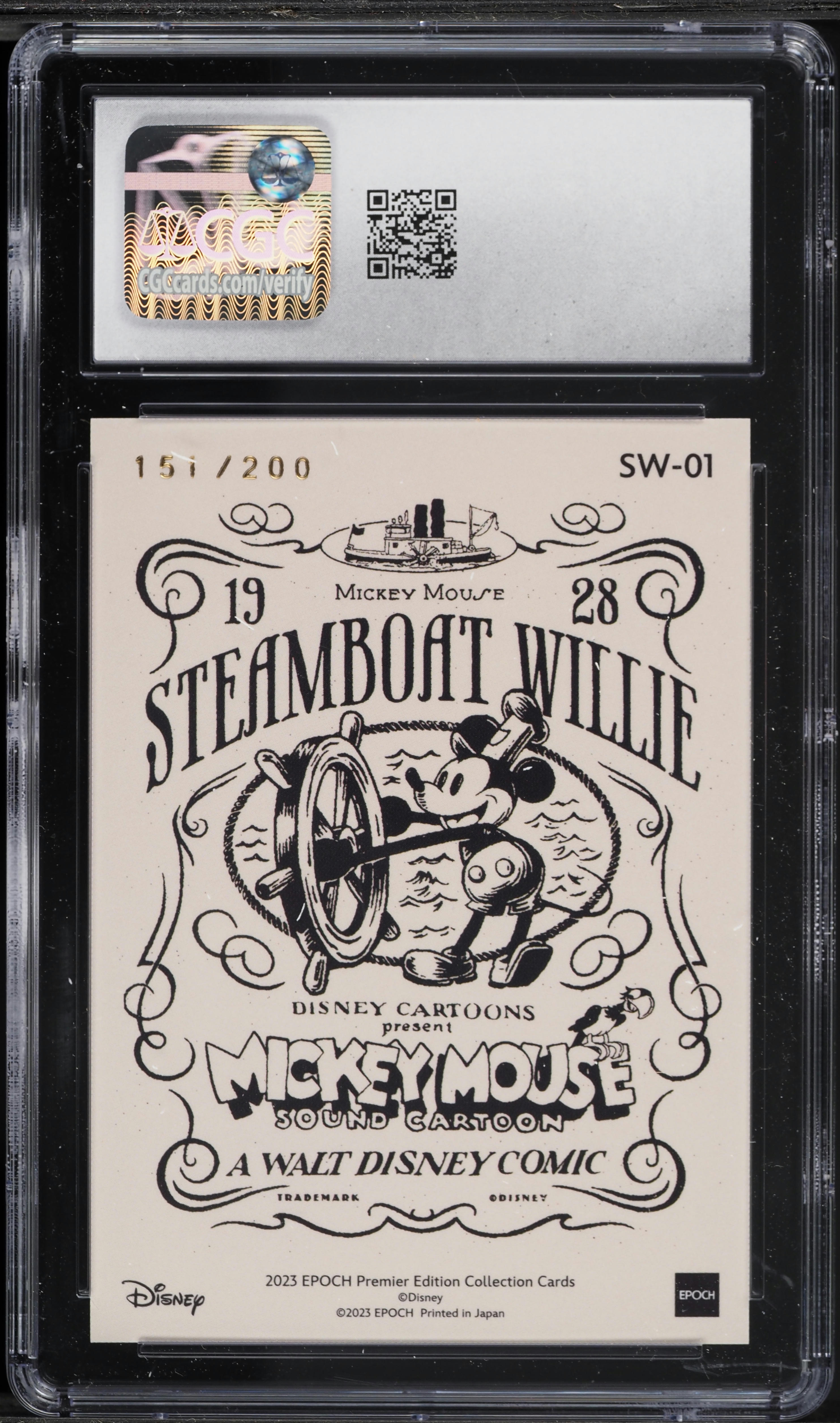 2023 Disney Premier Edition Steamboat Willie Rainbow Foil A Mickey