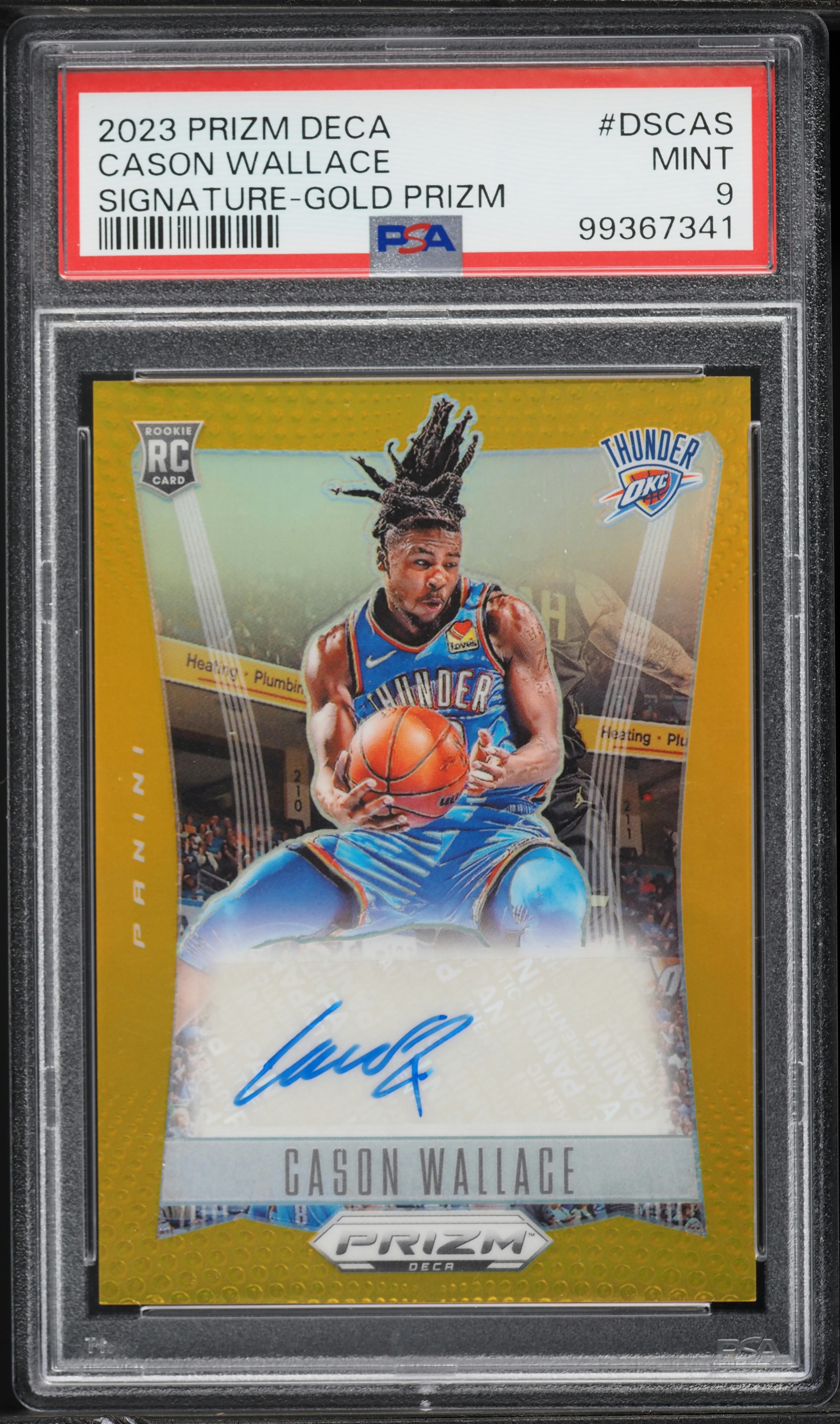 2023 Panini Prizm Deca Gold Cason Wallace ROOKIE AUTO 10/10 #DS