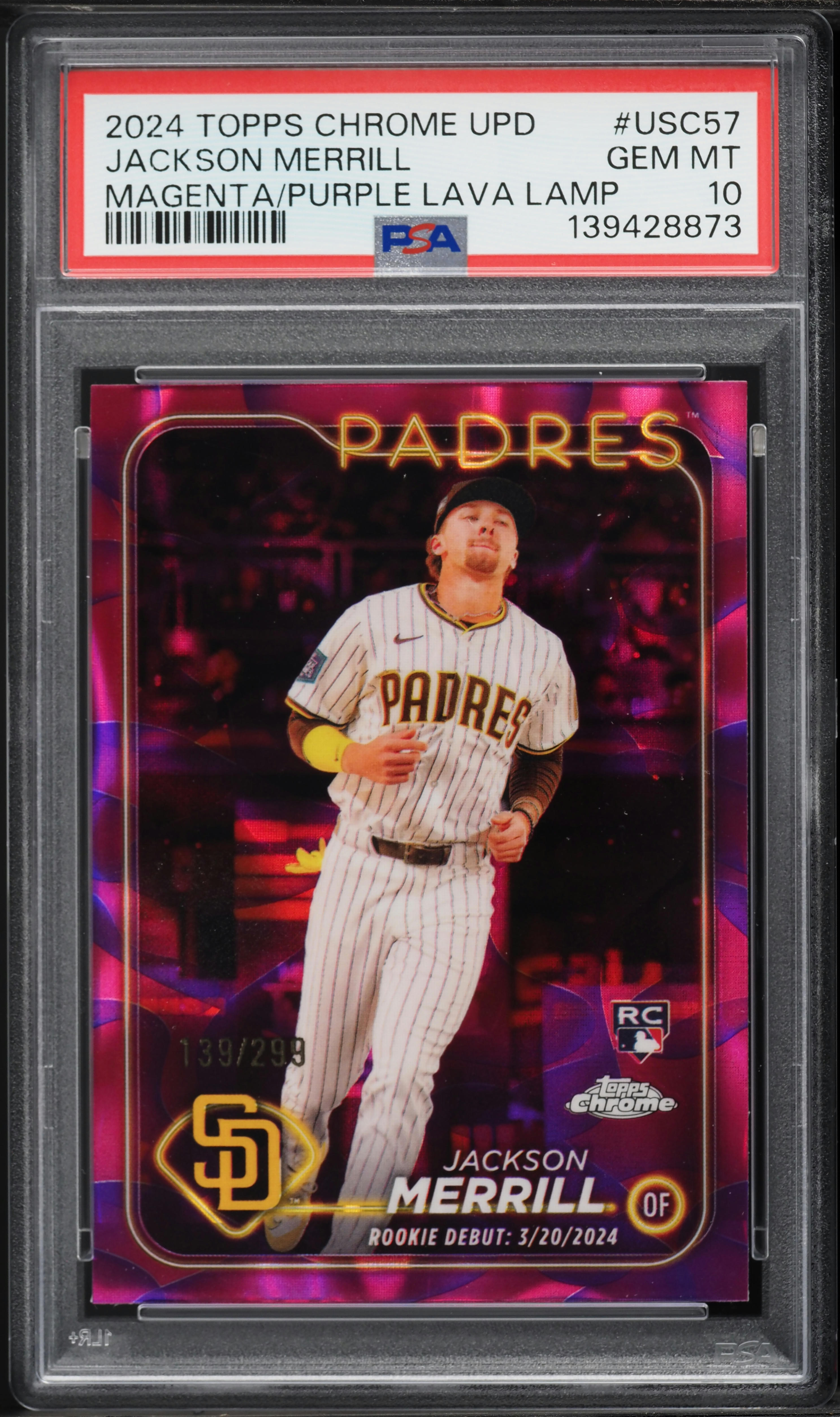 2024 Topps Chrome Update Magenta Purple Lava Lamp Jackson Merrill