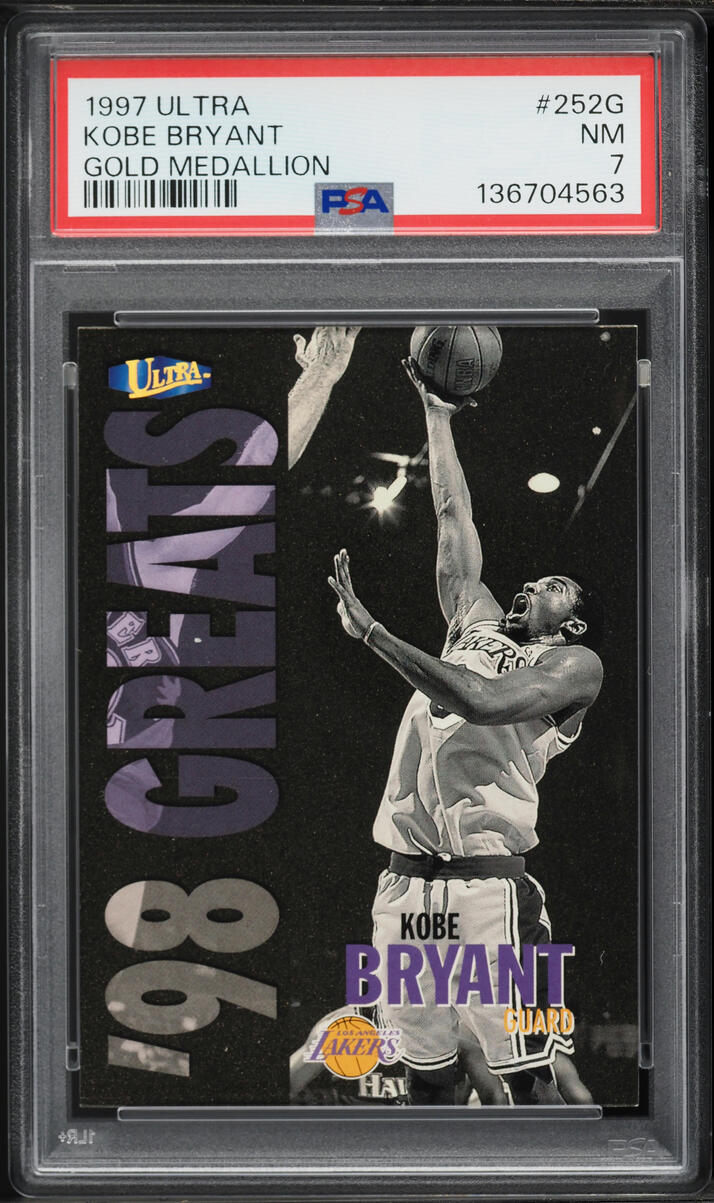 1997 Ultra Gold Medallion Kobe Bryant #252G PSA 7 NRMT