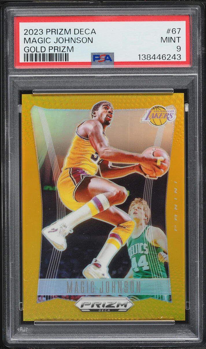 2023 Panini Prizm Deca Gold Magic Johnson /10 #67 PSA 9 MINT