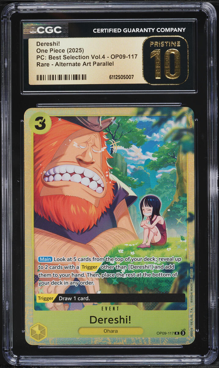2025 One Piece PC Best Selection Volume 4 Alt Art Dereshi! #OP09-117 CGC 10 PRISTINE