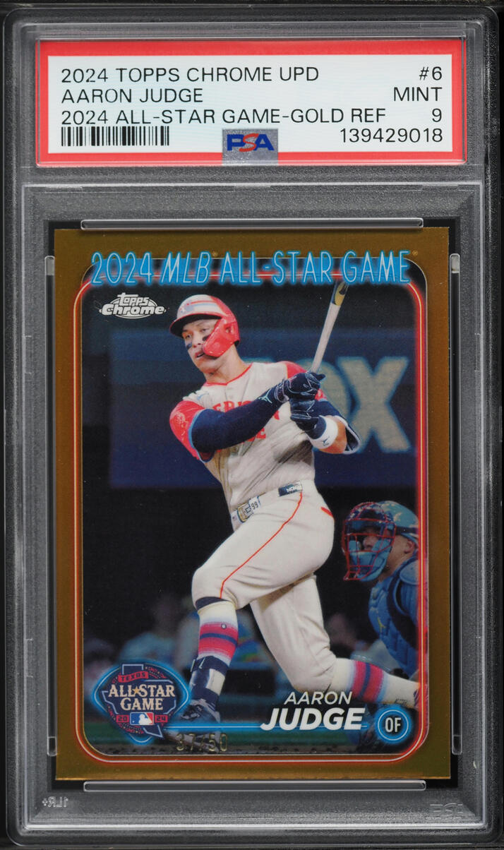 2024 Topps Chrome Update 2024 All-Star Game Gold Ref Aaron Judge /50 #6 PSA 9 MINT