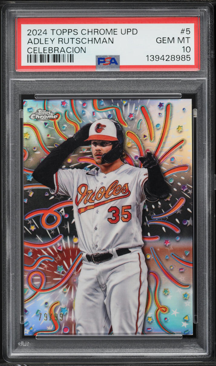 2024 Topps Chrome Update Celebracion Adley Rutschman /99 #5 PSA 10 GEM MINT
