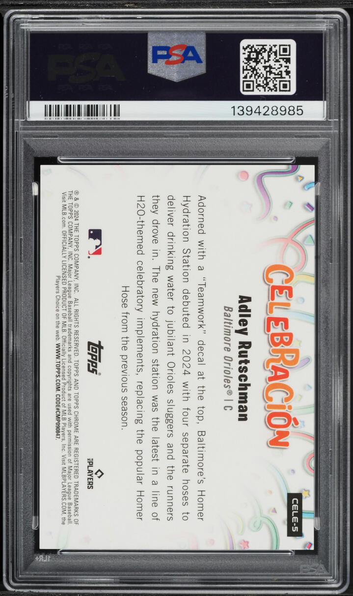 2024 Topps Chrome Update Celebracion Adley Rutschman /99 #5 PSA 10 GEM MINT