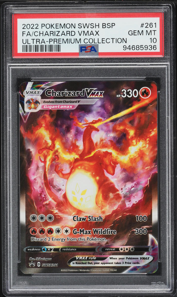 2022 Pokemon Sword & Shield Promo Ultra Premium Alt Art Charizard VMAX #SWSH261 PSA 10 GEM MINT