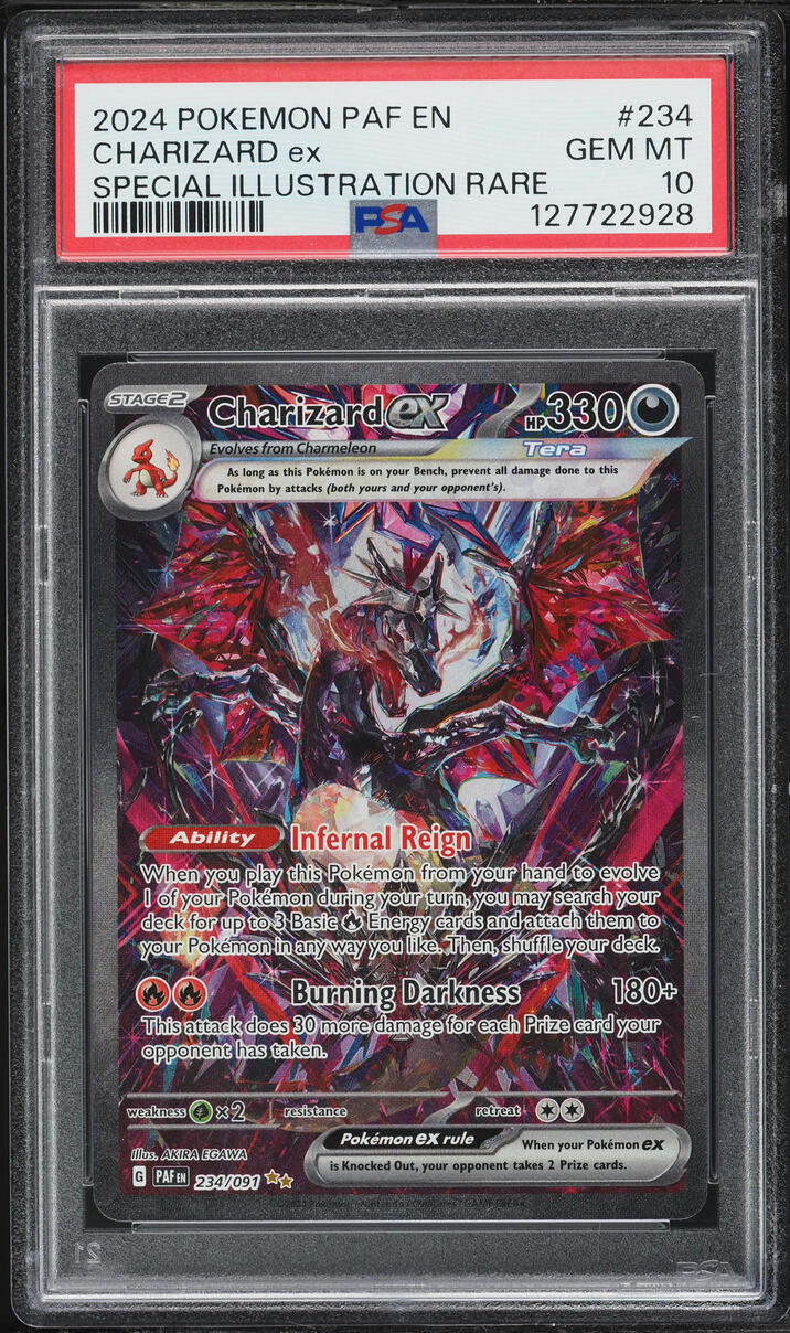 2024 Pokemon Scarlet & Violet Paldean Fates SIR Charizard Ex #234 PSA 10 GEM MINT