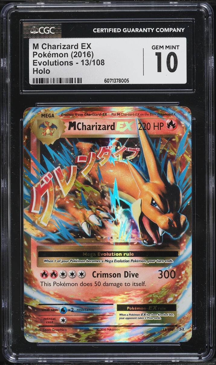 2016 Pokemon XY Evolutions Holo M Charizard EX #13 CGC 10 GEM MINT
