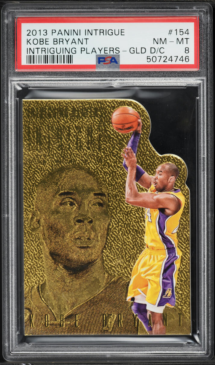 2013 Panini Intrigue Intriguing Players Gold Die-Cut Kobe Bryant /10 #154 PSA 8