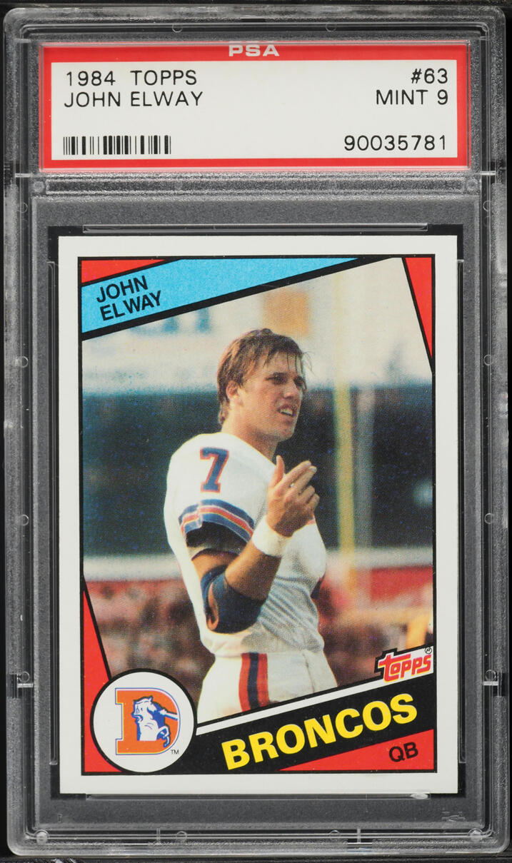 1984 Topps Football John Elway ROOKIE #63 PSA 9 MINT