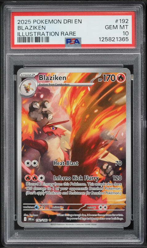2025 Pokemon Scarlet & Violet Destined Rivals IR Blaziken #192 PSA 10 GEM MINT