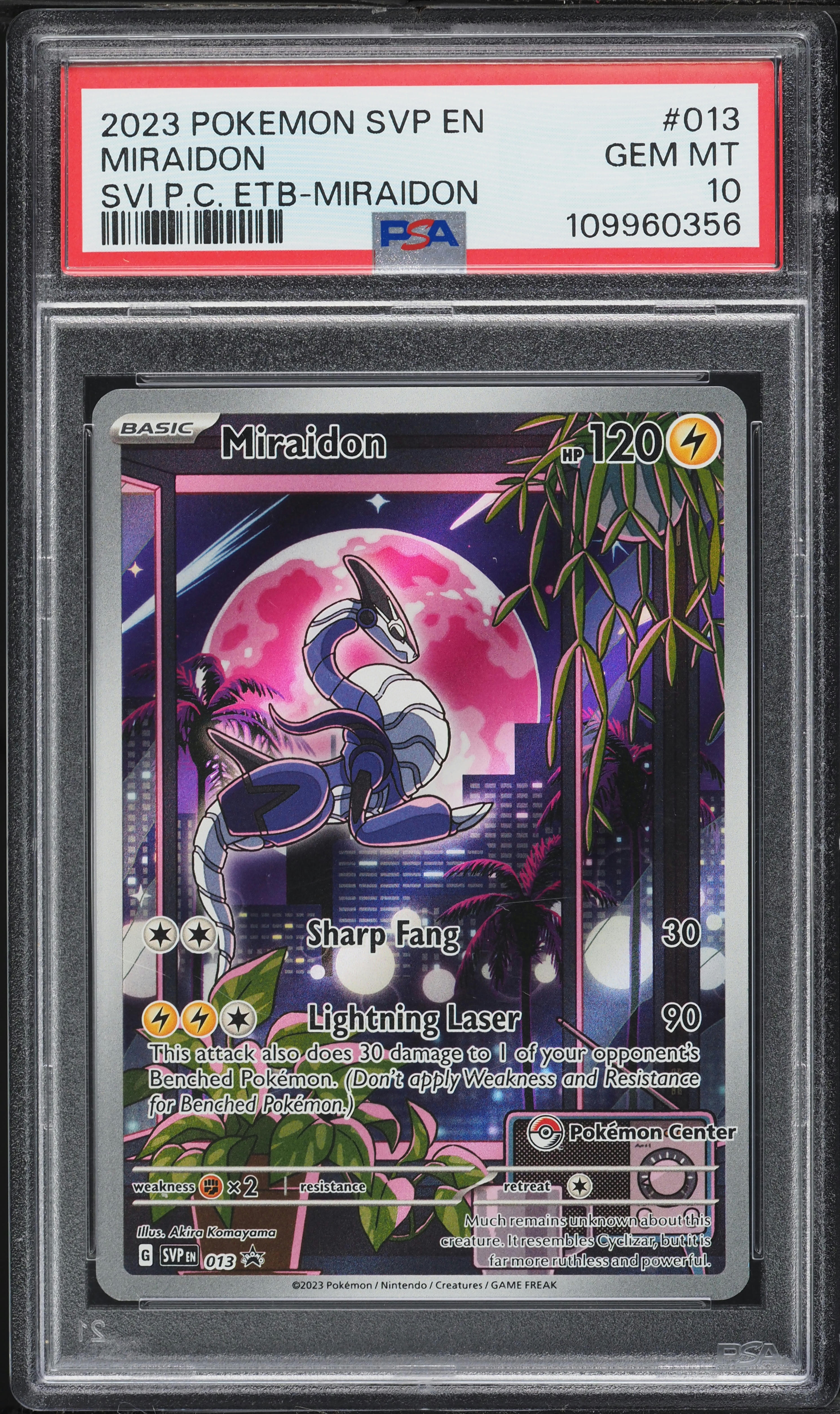 2023 Pokemon Scarlet & Violet Promo Center Alt Art Miraidon #13