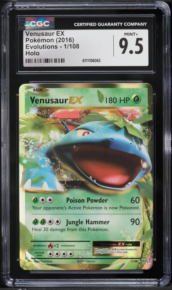 2016 Pokemon XY Evolutions Holo Venusaur EX #1 CGC 9.5 MINT+