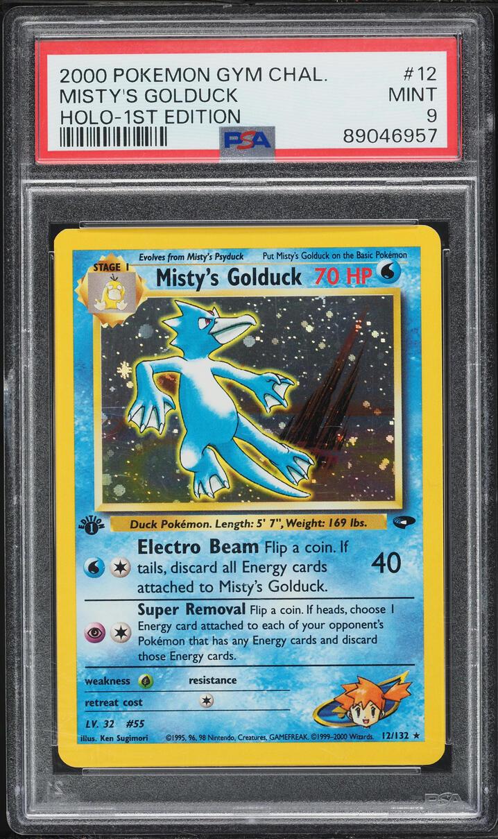2000 Pokemon Gym Challenge 1st Edition Holo Misty's Golduck #12 PSA 9 MINT