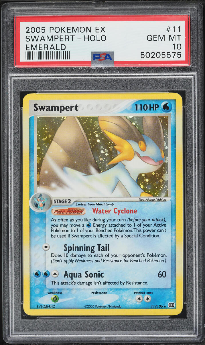 2005 Pokemon EX Emerald Holo Swampert #11 PSA 10 GEM MINT