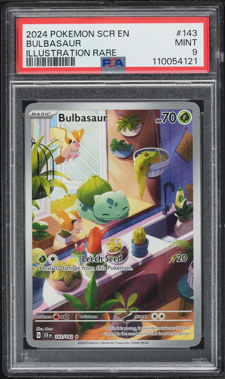2024 Pokemon Scarlet & Violet Stellar Crown IR Bulbasaur #143 PSA 9 MINT