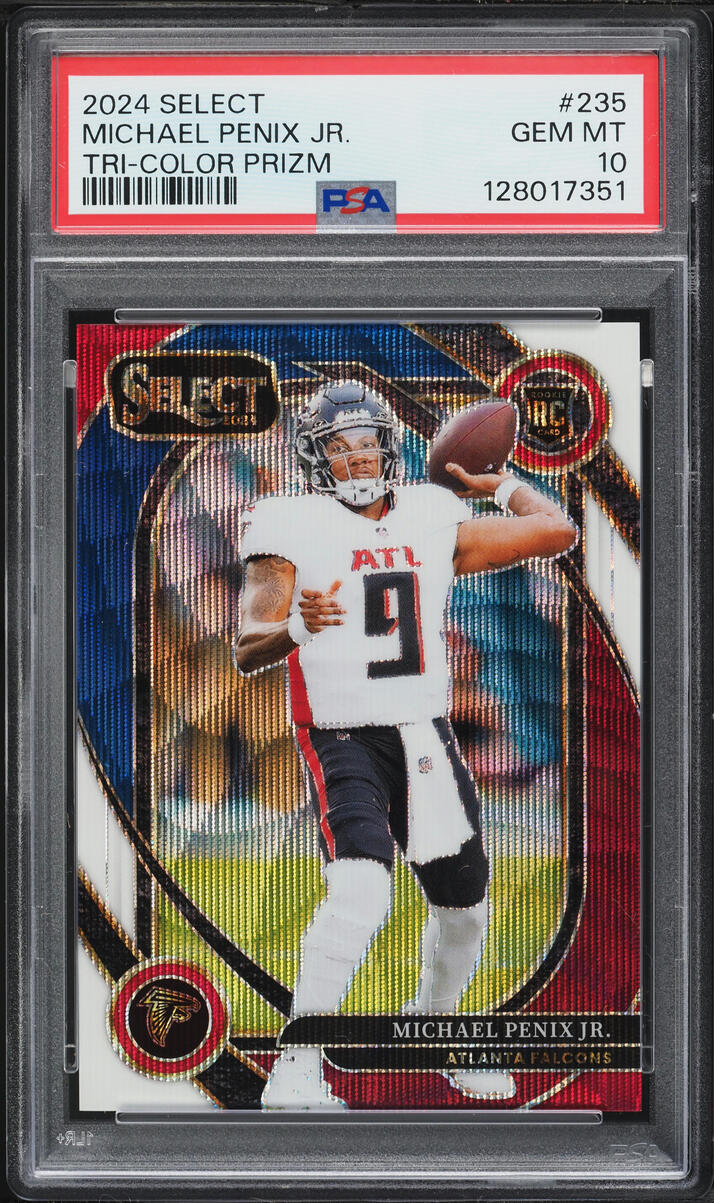 2024 Select Club Level Tri-Color Prizm Michael Penix Jr. ROOKIE /149 #235 PSA 10 GEM MINT