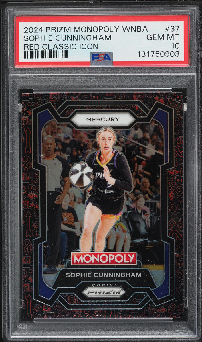 2024 Panini Prizm Monopoly WNBA Red Classic Icon Sophie Cunningham #37 PSA 10 GEM MINT
