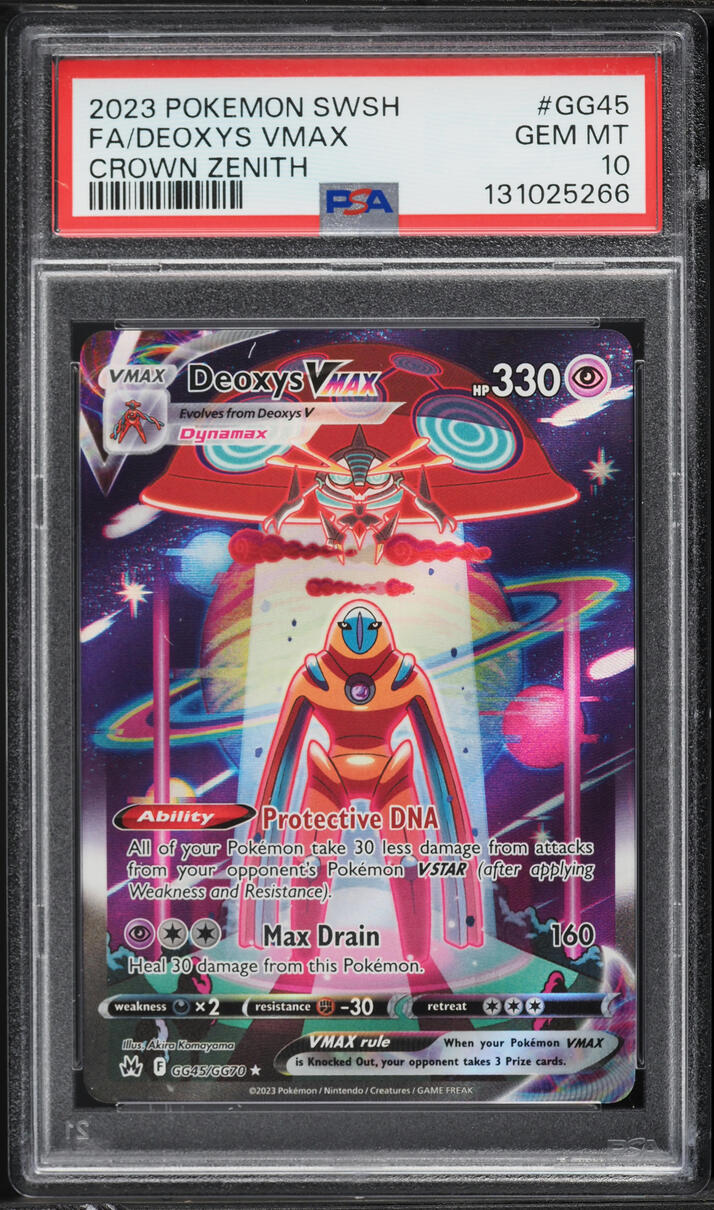 2023 Pokemon Sword & Shield Crown Zenith Alt Art Deoxys VMAX #GG45 PSA 10 GEM MINT