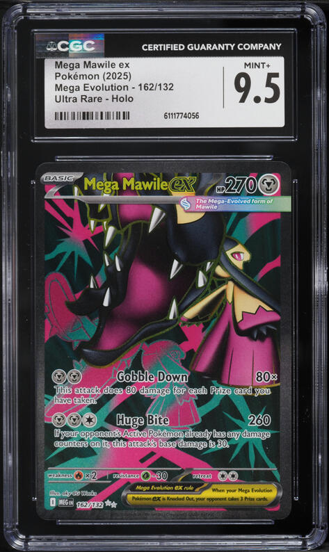 2025 Pokemon Mega Evolution Full Art Mega Mawile ex #162 CGC 10