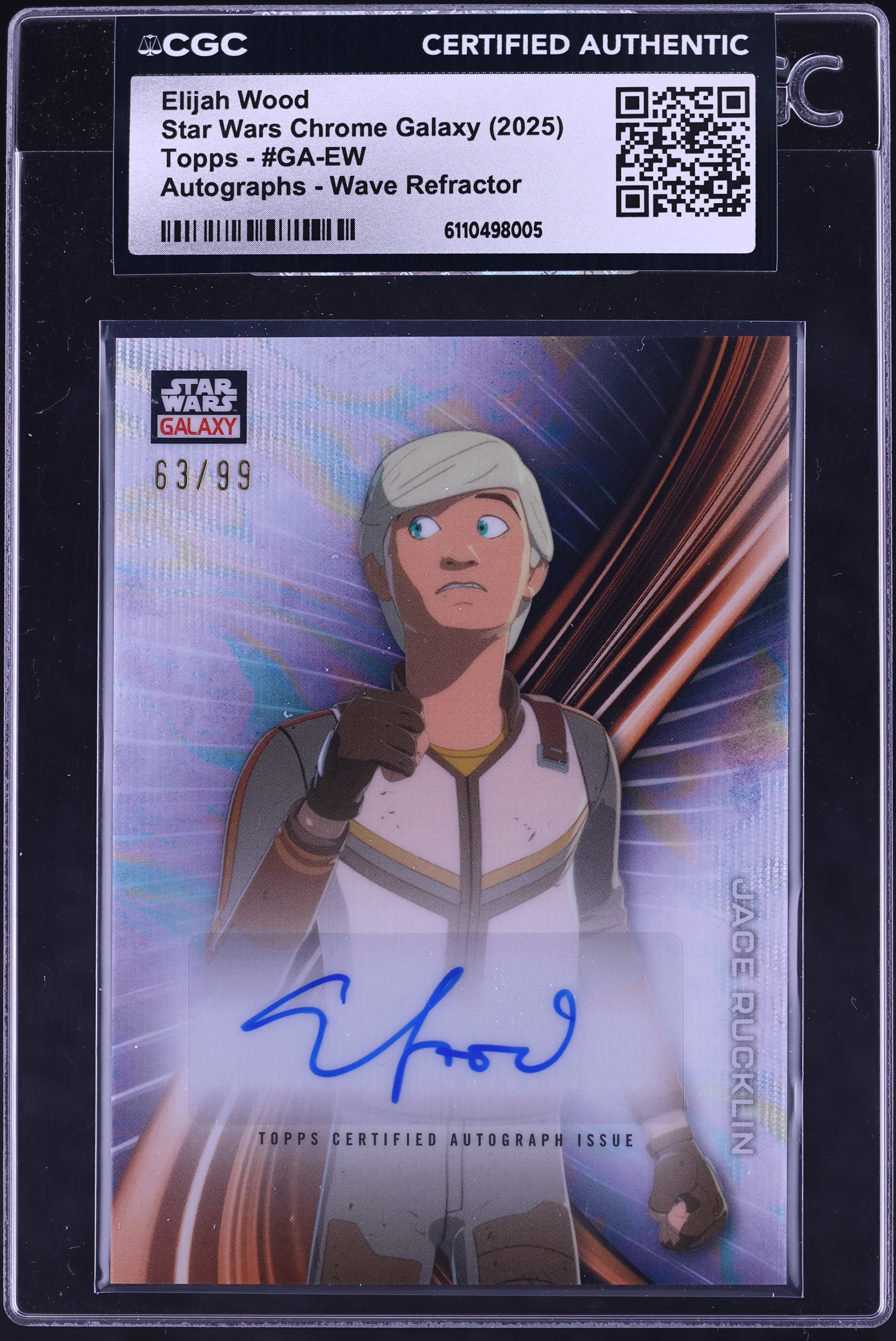 2025 Topps Star Wars Chrome Galaxy Wave Refractor Jace Rucklin
