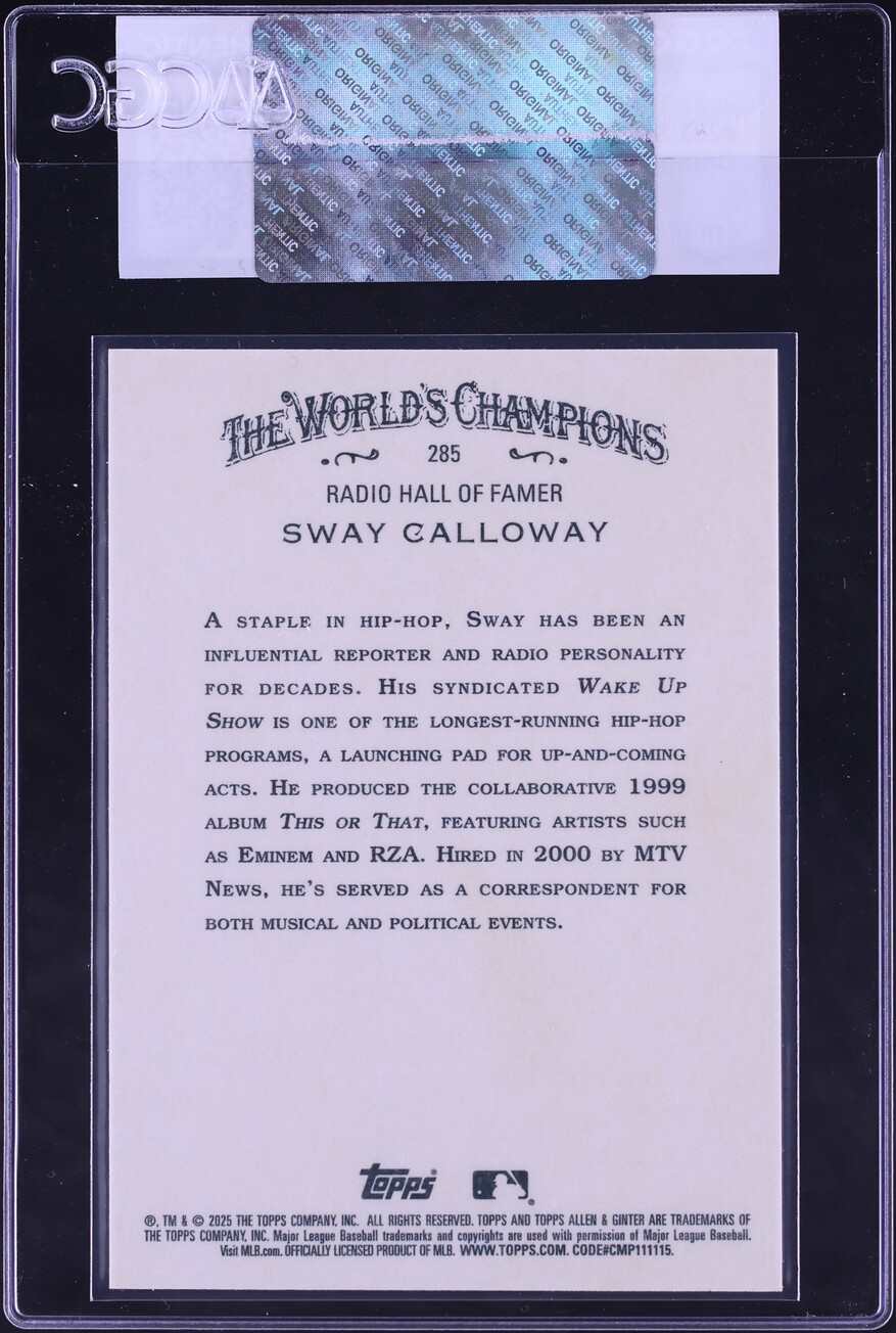 2025 Topps Allen & Ginter Orange Foil Filigree Sway Calloway /25 #285 CGC AUTH