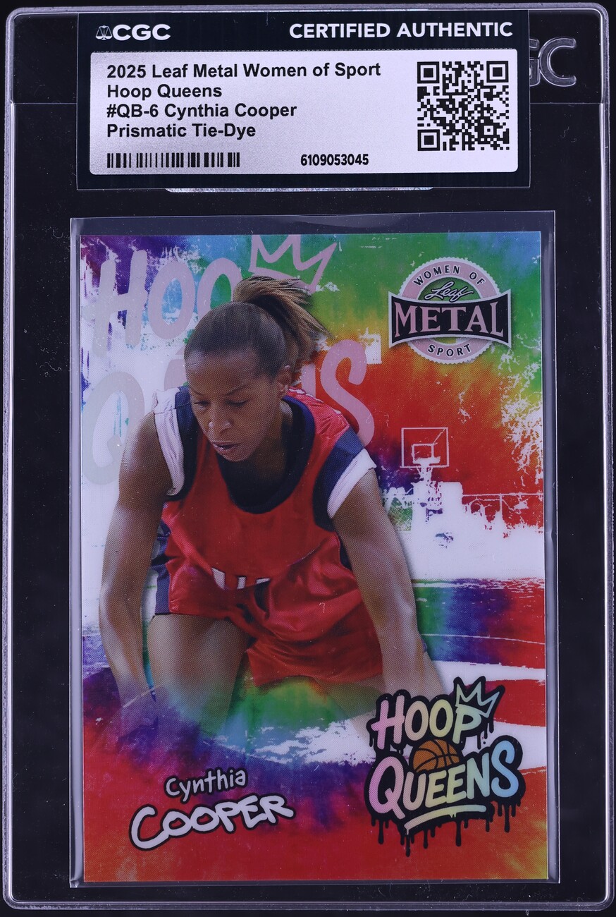 2025 Leaf Metal Women Of Sport Hoop Queens Prismatic Tie-Dye Cynthia Cooper 4/4 #QB-6 CGC AUTH