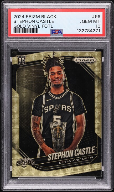 2024 Panini Prizm Black Gold Vinyl FOTL Stephon Castle ROOKIE 1/5