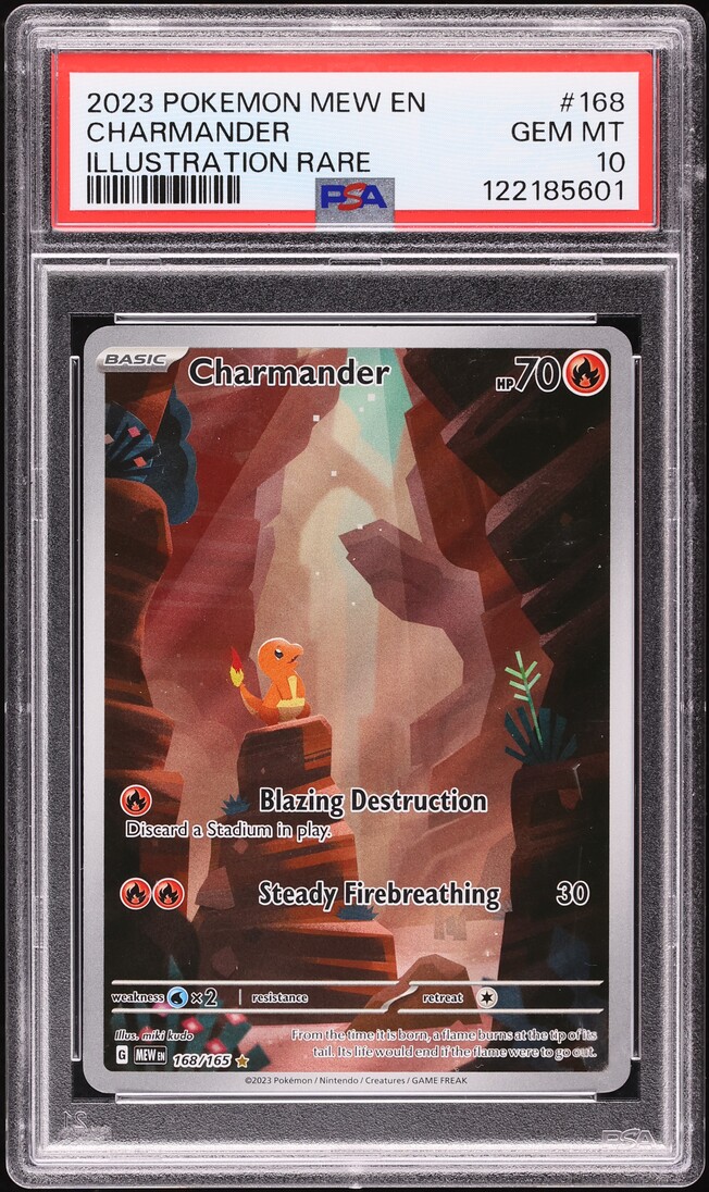 2023 Pokemon Scarlet & Violet 151 IR Charmander #168 PSA 10 GEM MINT