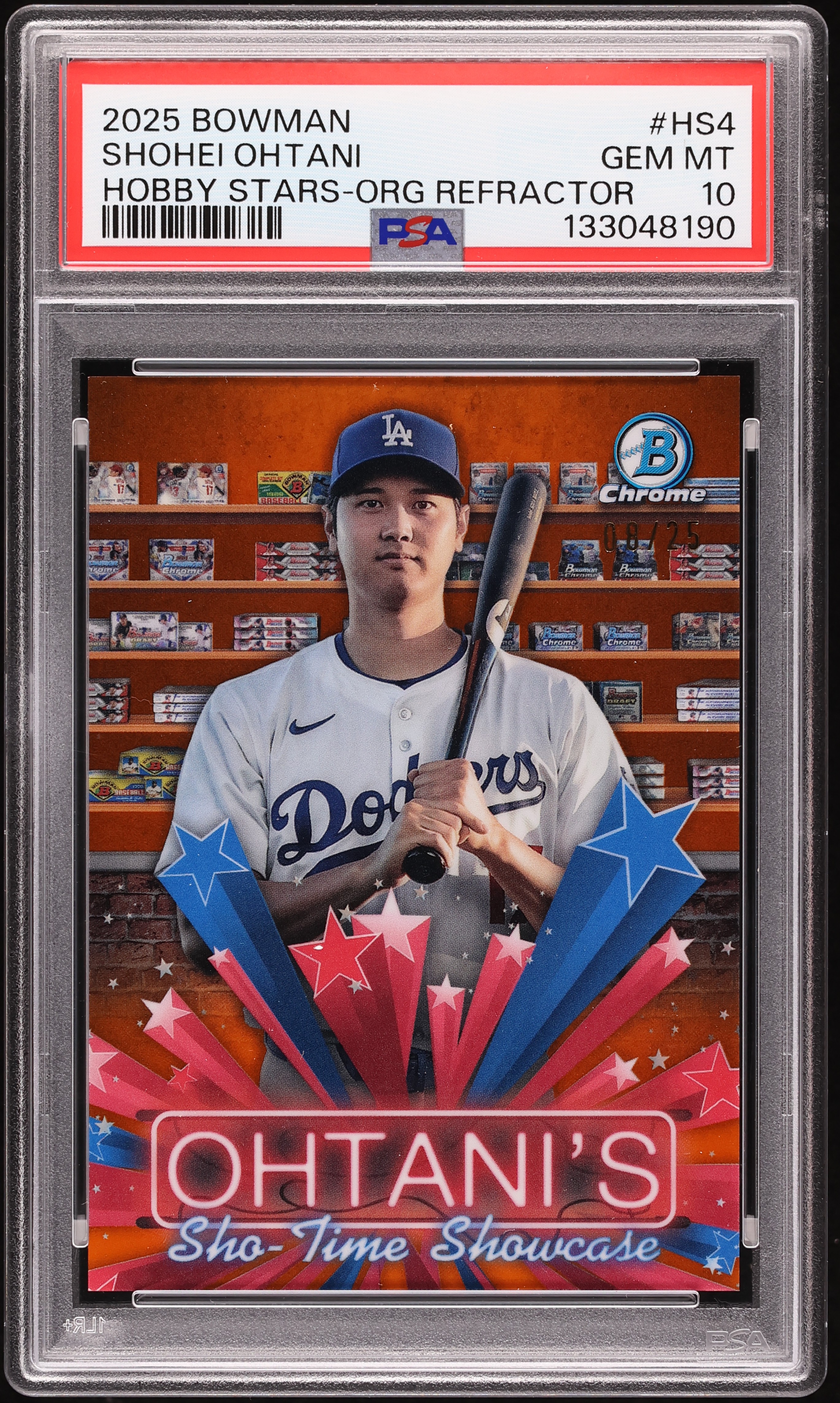 2025 Bowman Chrome Hobby Stars Orange Refractor Shohei Ohtani /25 