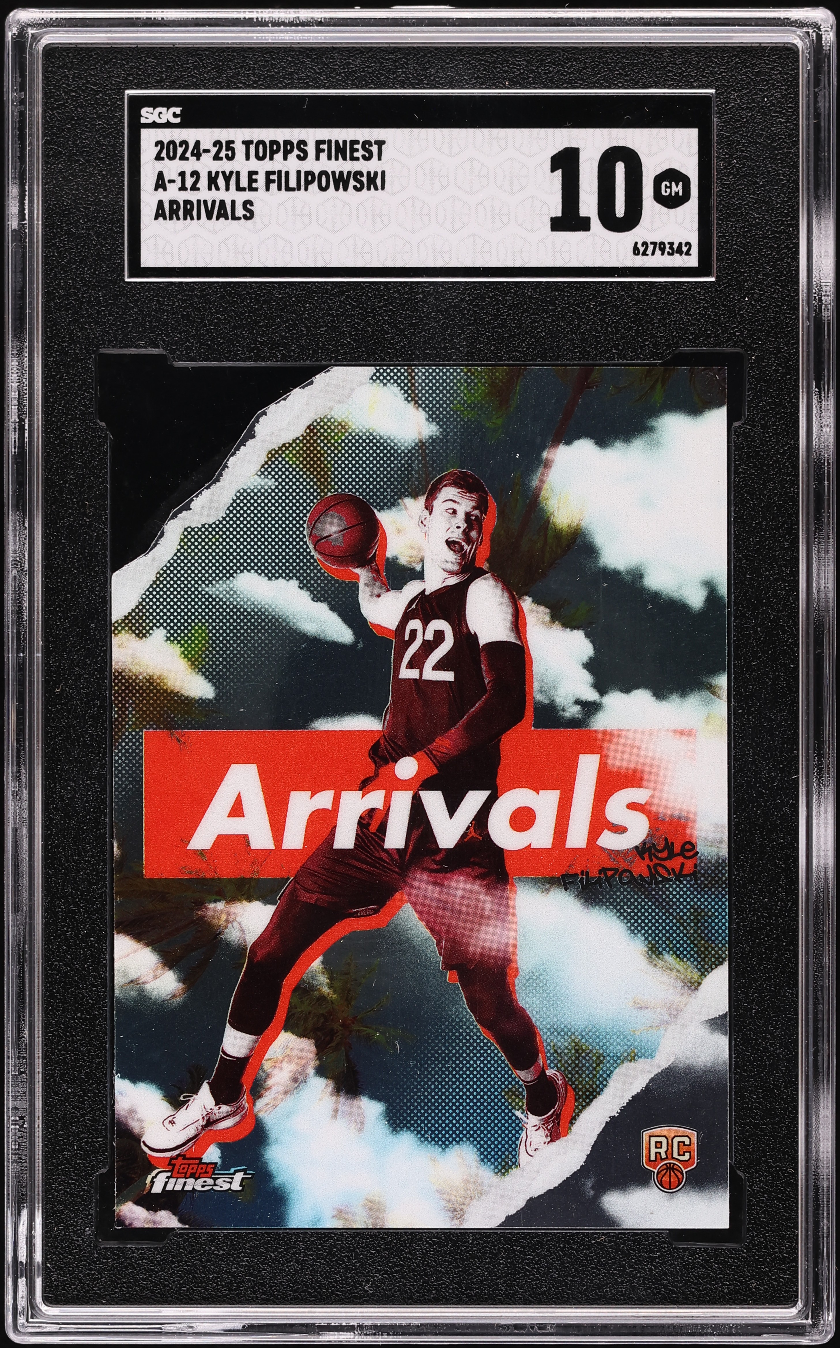 2024 Topps Finest Basketball Kyle Filipowski #A-12 SGC 10