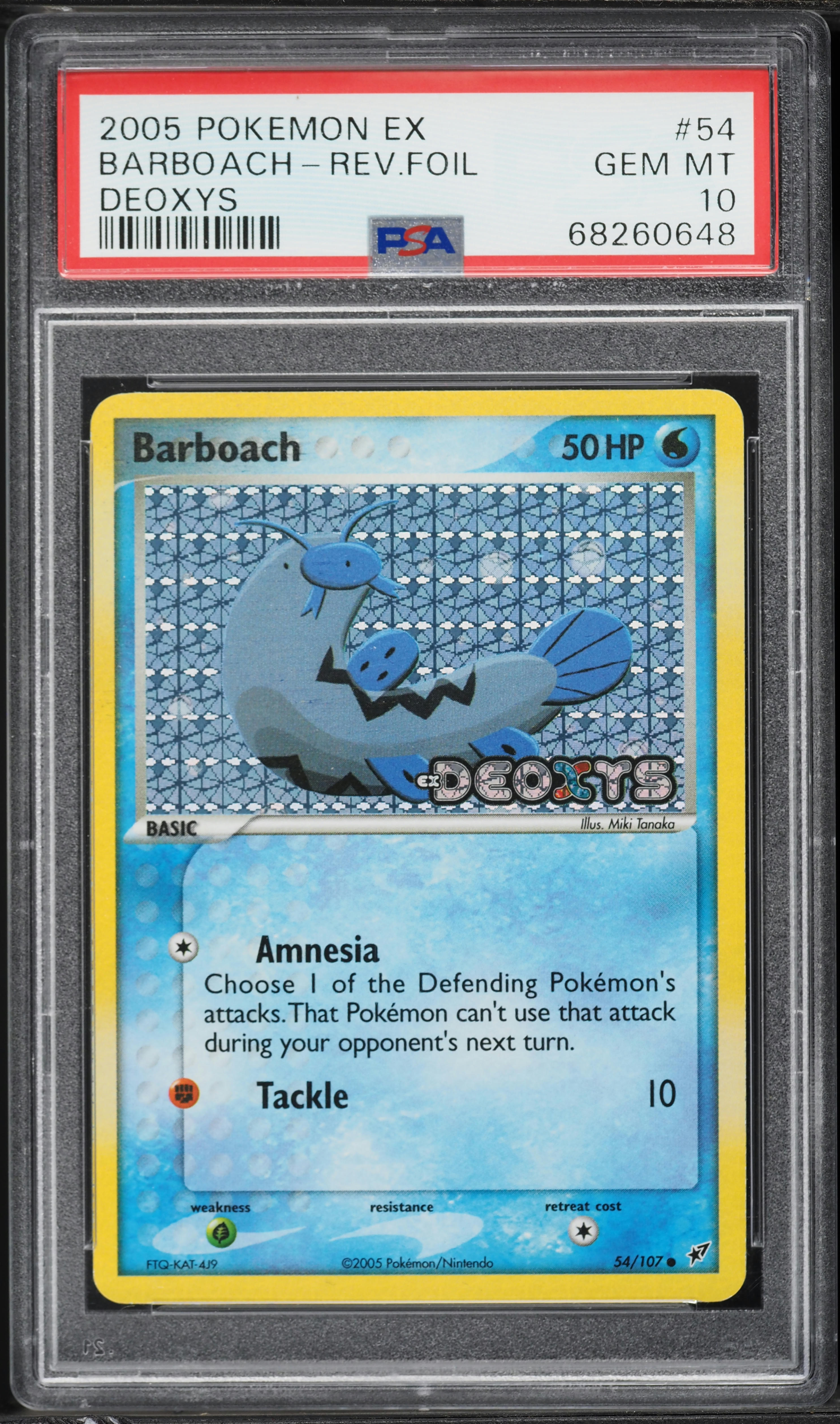2005 Pokemon EX Deoxys Reverse Holo Barboach #54 PSA 10 GEM MINT on  Fanatics Collect