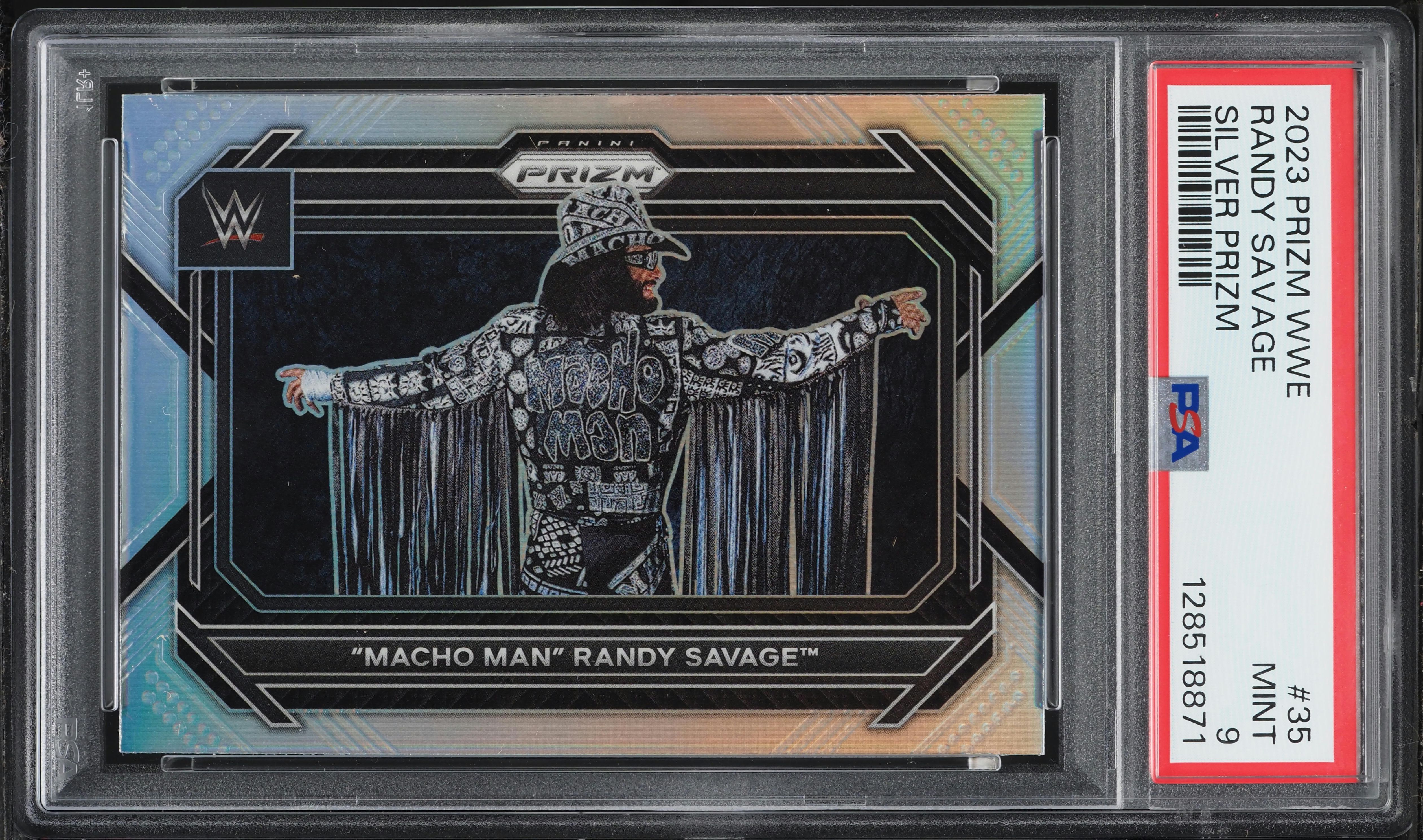 2023 Panini Prizm WWE Silver Randy Savage #35 PSA 9 MINT on