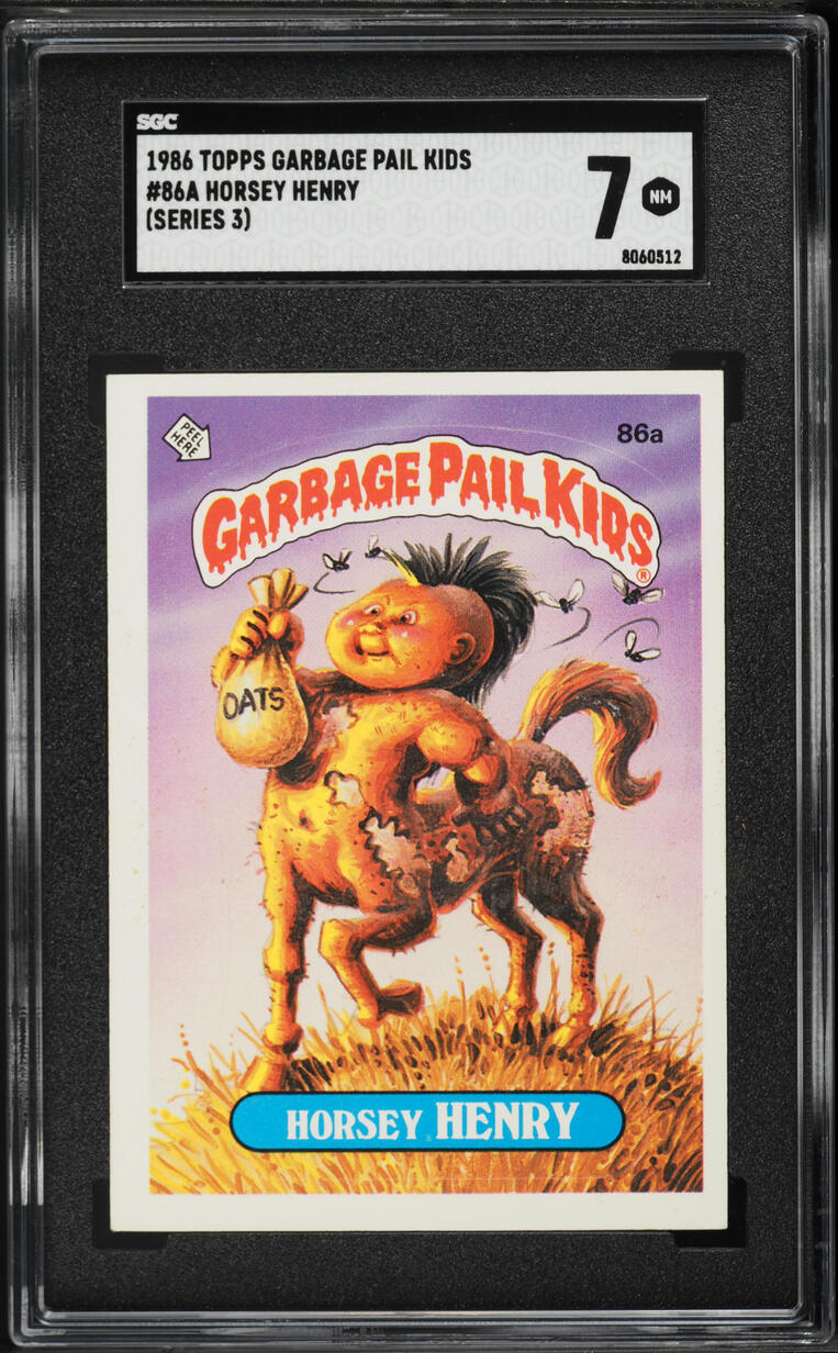 1986 Topps Garbage Pail Kids Series 3 Horsey Henry #86A SGC 7 NRMT