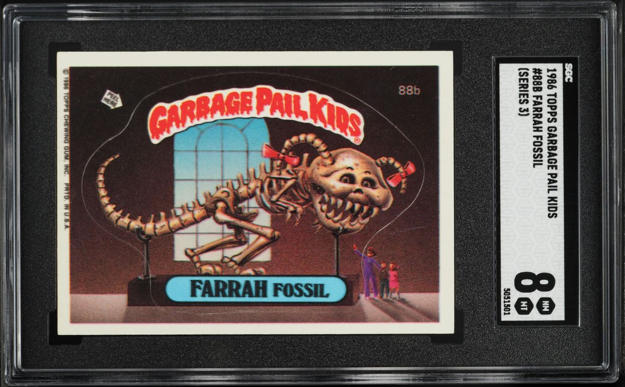 1986 Topps Garbage Pail Kids Series 3 Farrah Fossil  #88B SGC 8 NM-MT