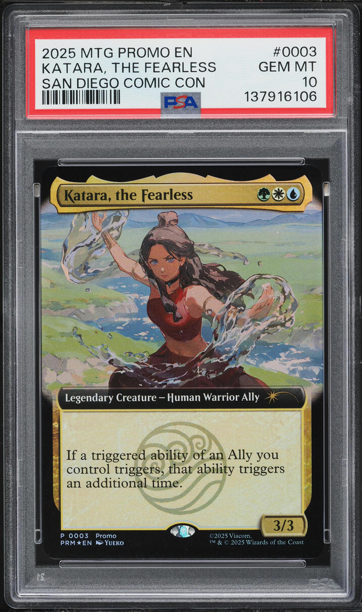 2025 Magic The Gathering MTG Promo San Diego Comic Con Katara The Fearless #3 PSA 10 GEM MINT