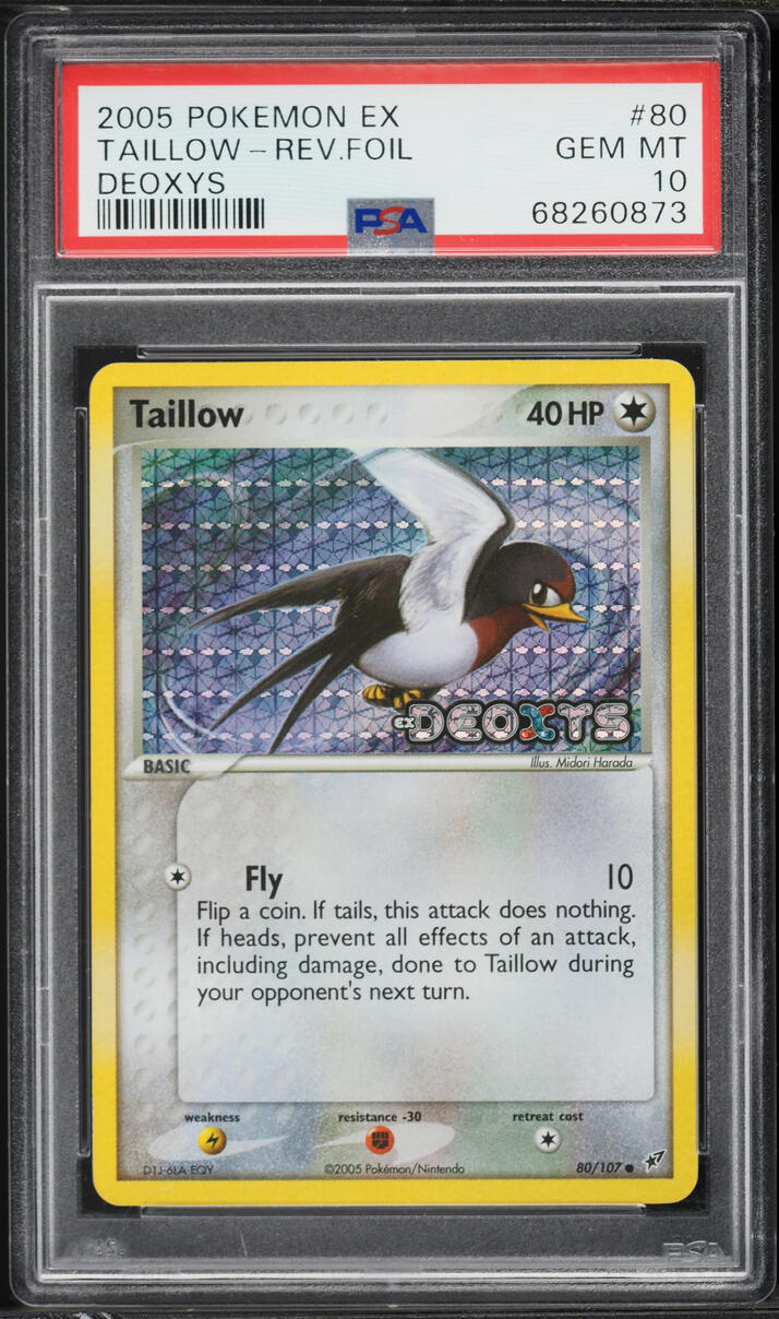 2005 Pokemon EX Deoxys Reverse Holo Taillow #80 PSA 10 GEM MINT