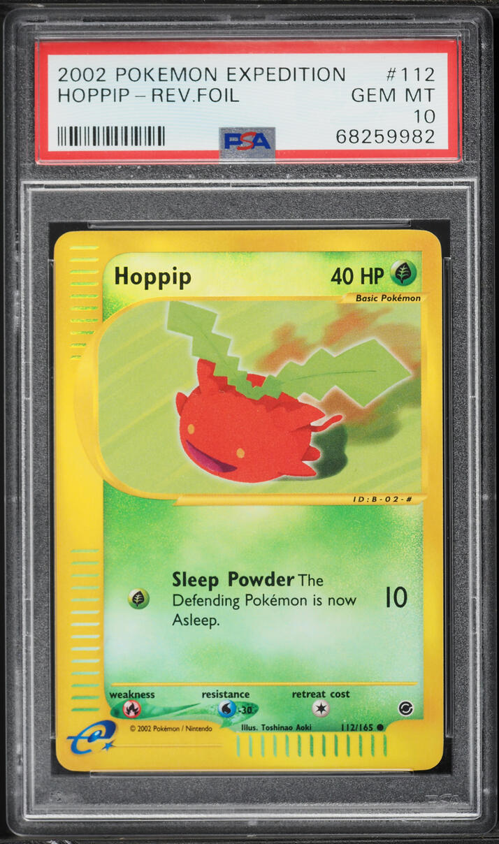 2002 Pokemon Expedition Reverse Holo Hoppip #112 PSA 10 GEM MINT