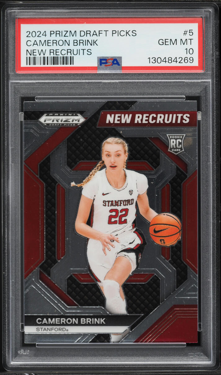 2024 Panini Prizm Draft Picks New Recruits Cameron Brink ROOKIE #5 PSA 10 GEM MINT