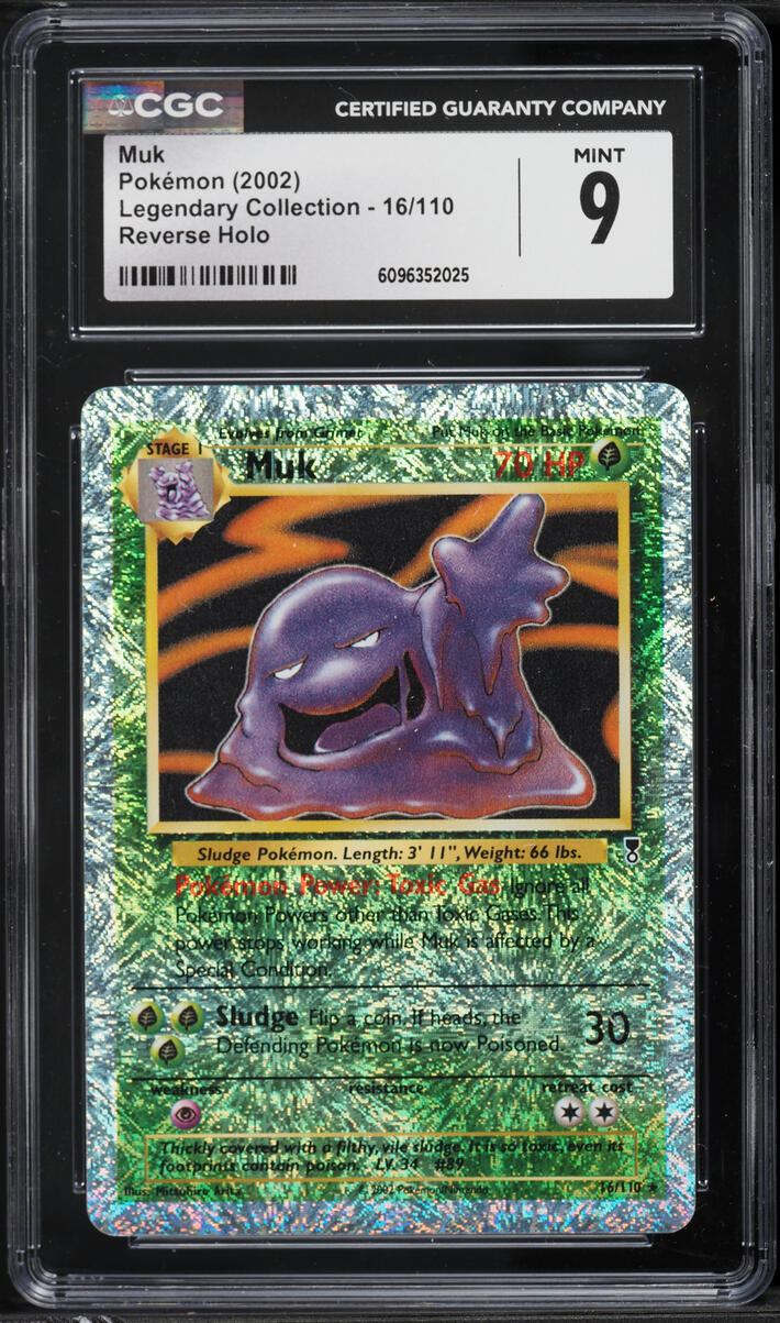 2002 Pokemon Legendary Collection Reverse Holo Muk #16 CGC 9 MINT