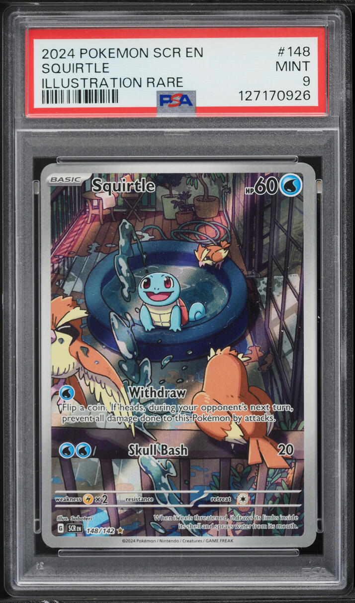 2023 Pokemon Scarlet & Violet Stellar Crown IR Squirtle #148 PSA 9 MINT
