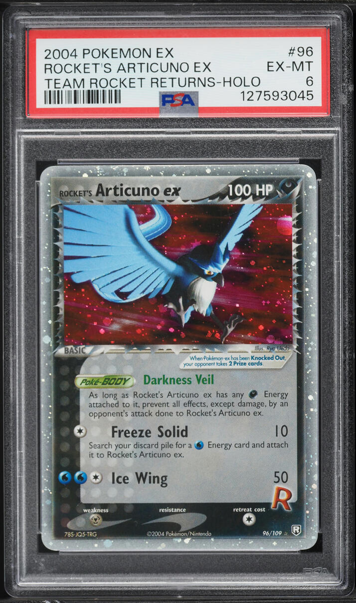 2004 Pokemon EX Team Rocket Returns Holo Rocket's Articuno ex #96 PSA 6 EXMT