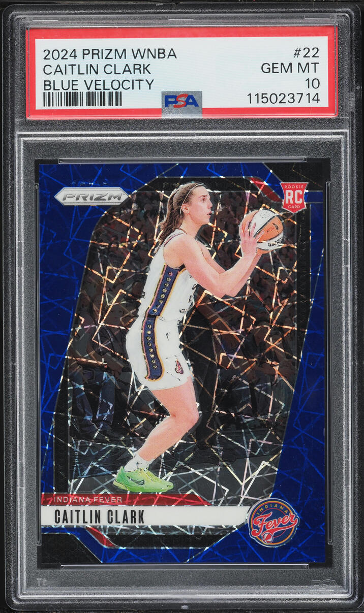 2024 Panini Prizm WNBA Blue Velocity Caitlin Clark ROOKIE #22 PSA 10 GEM MINT