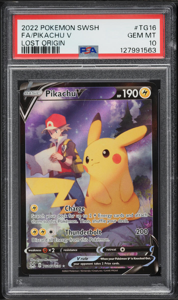 2022 Pokemon Sword & Shield Lost Origin CHR Pikachu V #TG16 PSA 10 GEM MINT