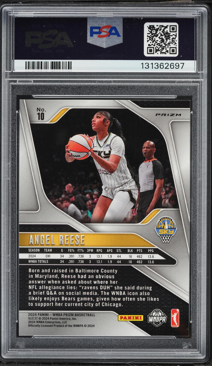 2024 Panini Prizm WNBA Checkerboard Angel Reese ROOKIE #10 PSA 10 GEM MINT