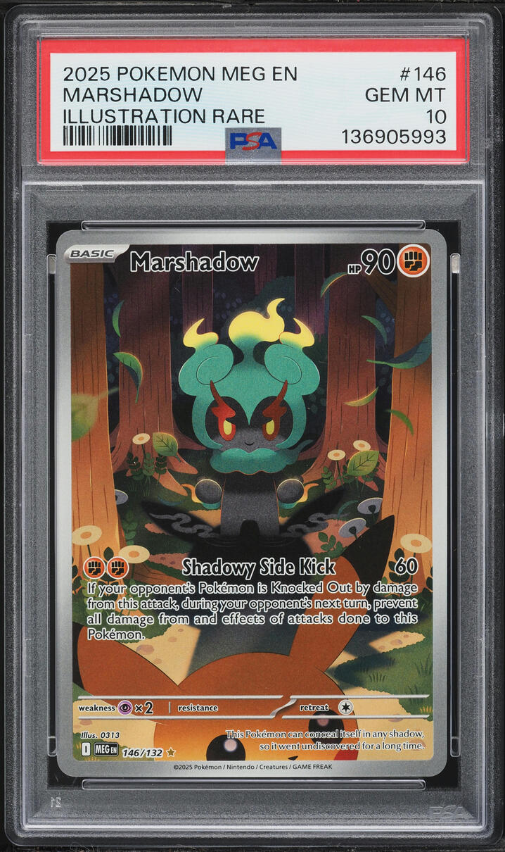 2025 Pokemon Mega Evolution IR Marshadow #146 PSA 10 GEM MINT